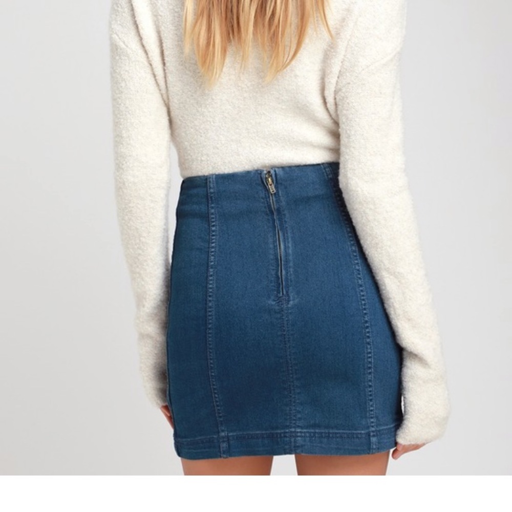 Free people jean skirt